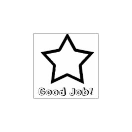 Guter Job Star Gummistempel