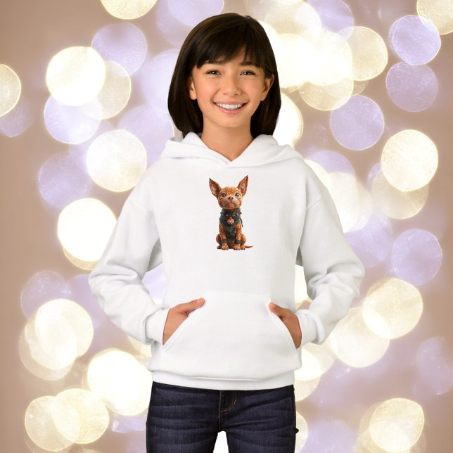 Guter Junge Weihnachtshunde Girl's Hoodie (Von Creator hochgeladen)