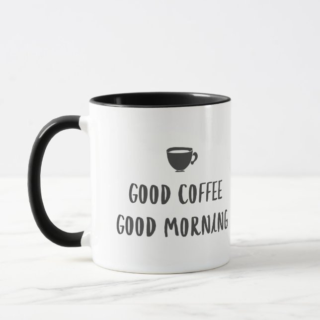 Guter Kaffee Guten Morgen Tasse (Links)