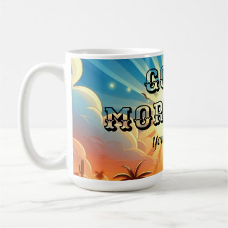 Guter Morgen für Sonnenaufgang Kaffeetasse