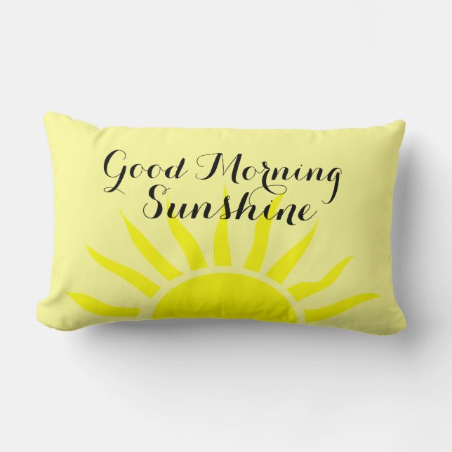 "Guter Morgen-Sonnenschein" | heller gelber Sun Lendenkissen (Vorderseite)