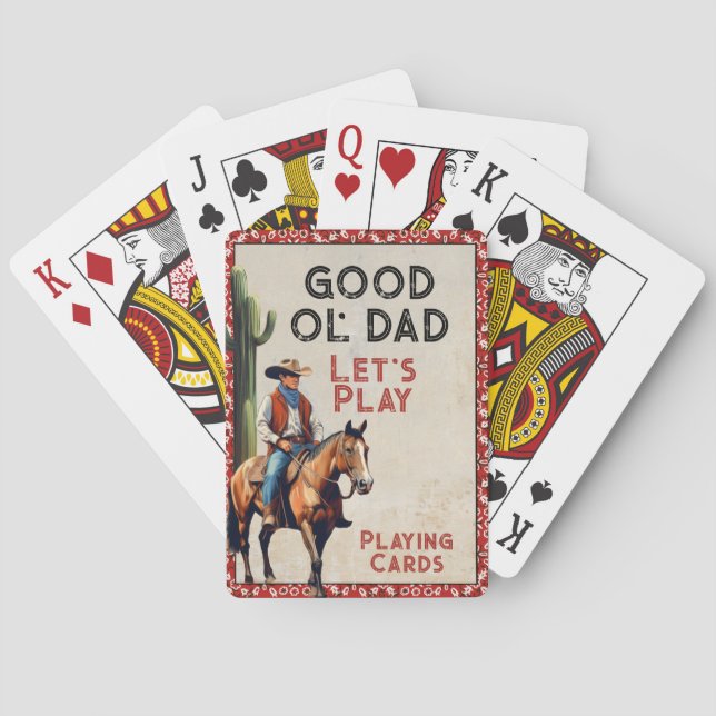 Guter Ol' Vater Western Spielkarten (Rückseite)