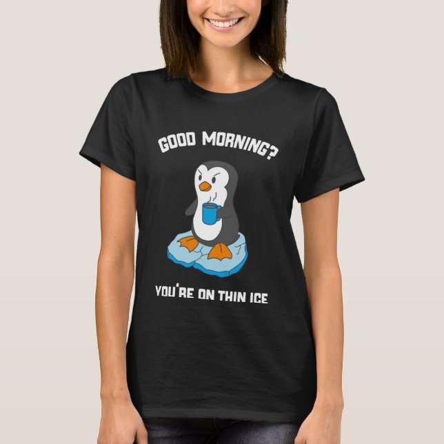 Guter Pinguin mit Kaffee Pullover Ho (Vorderseite)