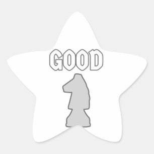 Guter Ritter Schach-Player-Geschenk Stern-Aufkleber