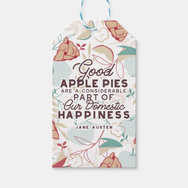Gutes Apple Pies-Zitat Geschenkanhänger (Vorderseite)