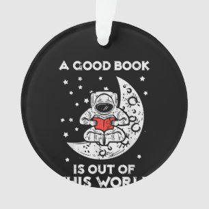 Gutes Buch ist außerirdisch Mond Weltraum Bücherwu Ornament