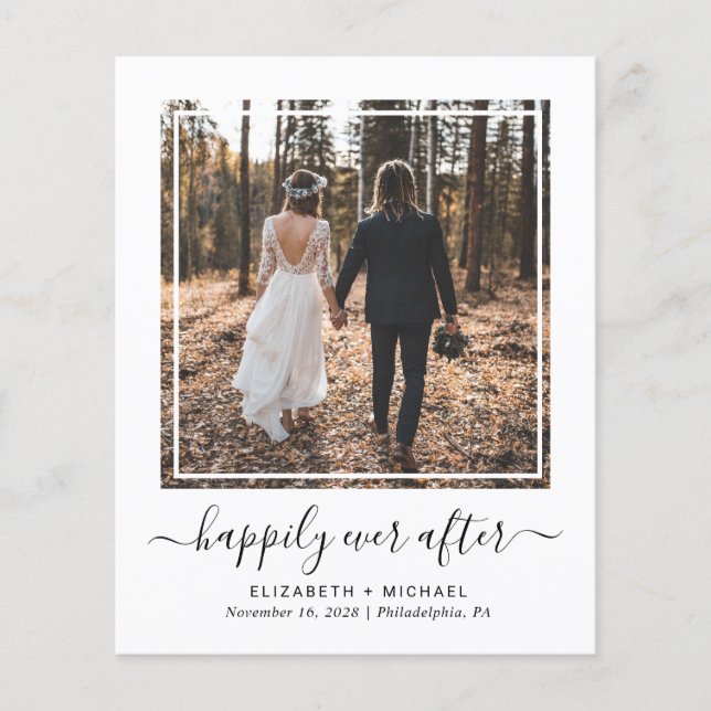 Gutes Budget nach der Hochzeit im Foto Flyer (Vorne)