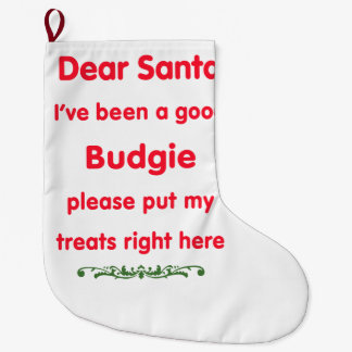gutes budgie großer weihnachtsstrumpf