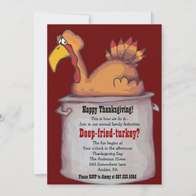 Gutes Dankeschön, FRIED-TÜRKEI-Einladung Einladung (Vorderseite)