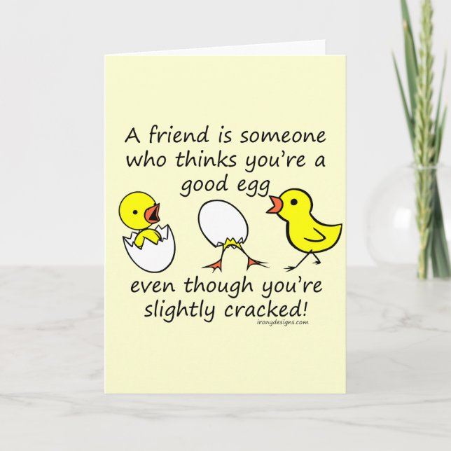 Gutes Ei Funny Best Friend Sprichwort Karte (Vorderseite)