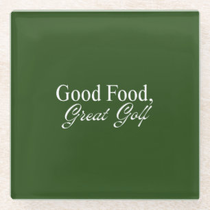 Gutes Essen, großartiger Golf   Deep Green Clubhou Glasuntersetzer