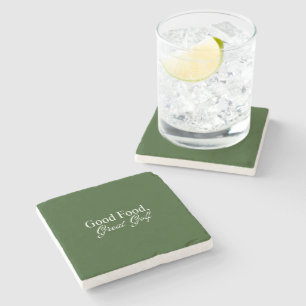 Gutes Essen, großartiger Golf Deep Green Clubhou Steinuntersetzer