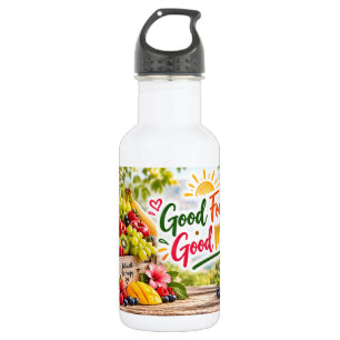 Gutes Essen Gute Laune Obst Edelstahlflasche