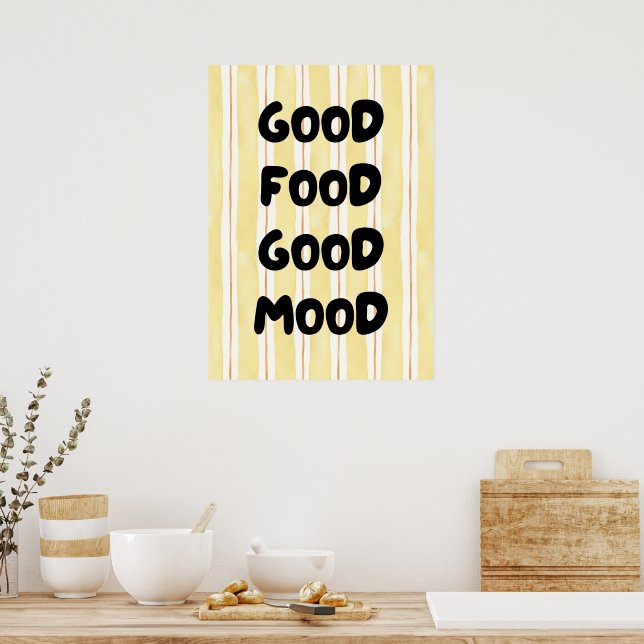 Gutes Essen gute Laune Poster (Küche)