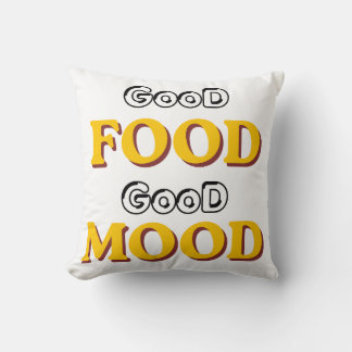 Gutes Essen Gute Laune Typografie Throw Kissen
