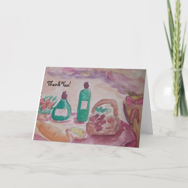 gutes Essen und gute Freunde Karte (Vorderseite)