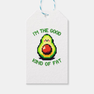 Gutes Fat Avocado - Funny Pixel Art Food Design Geschenkanhänger