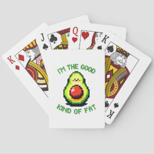 Gutes Fat Avocado - Funny Pixel Art Food Design Spielkarten