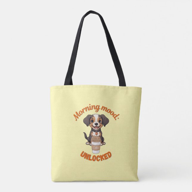 Gutes Fernsehen & Kaffee - Playful Puppy Digital A Tasche (Rückseite)