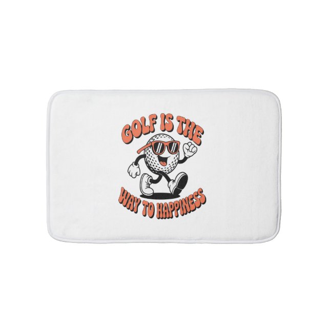Gutes Golf Ball Mascot Badematte (Vorderseite)