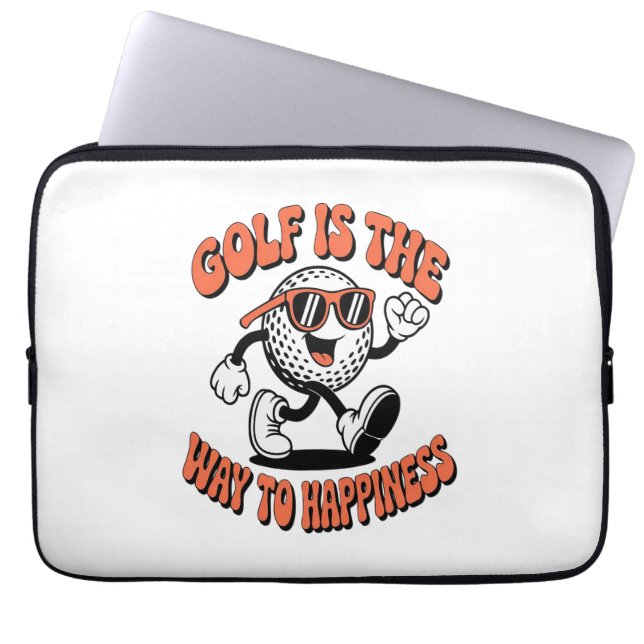 Gutes Golf Ball Mascot Laptopschutzhülle (Vorderseite)