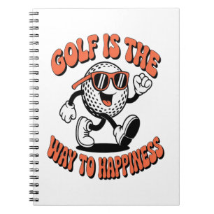 Gutes Golf Ball Mascot Notizblock