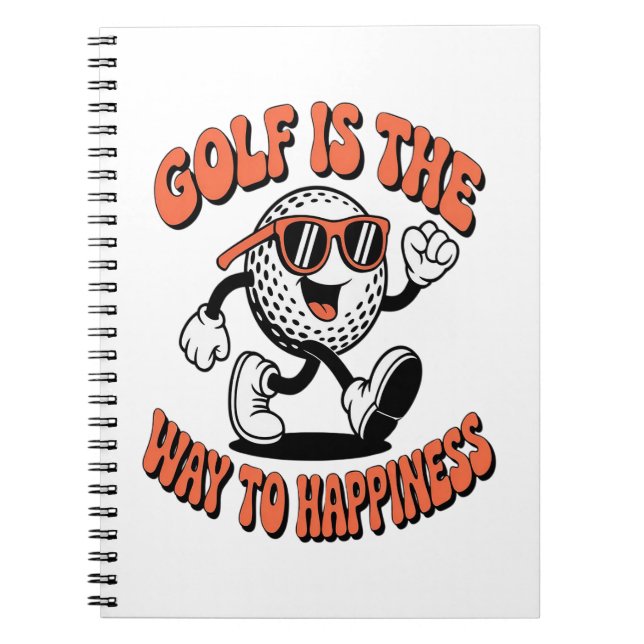 Gutes Golf Ball Mascot Notizblock (Vorderseite)