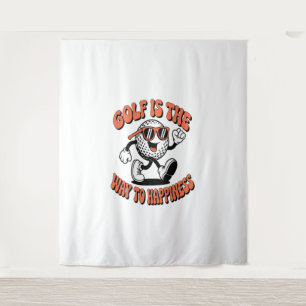 Gutes Golf Ball Mascot Wandteppich