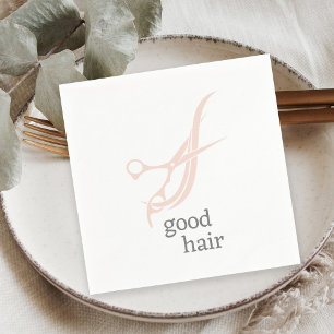 Gutes Haar einfache Logo Hair Stylist Colorist Serviette