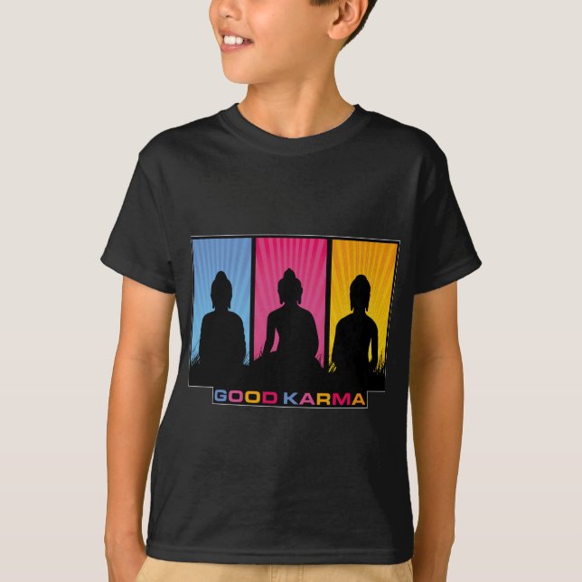 Gutes Karma Buddhas T-Shirt (Vorderseite)