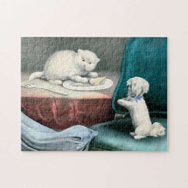 Gutes kleines Fido und freche Kittie, 1893 (Horizontal)
