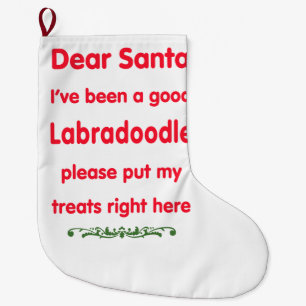 gutes labradoodle großer weihnachtsstrumpf