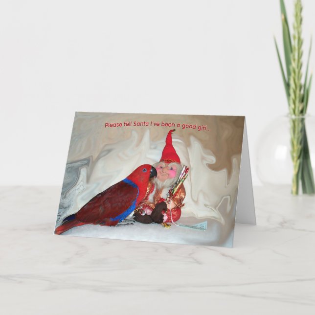 Gutes Mädchen Feiertagskarte (Vorderseite)