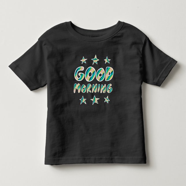 GUTES MORNING Spaß Niedliche Farbenspiel Handschri Kleinkind T-shirt (Vorderseite)
