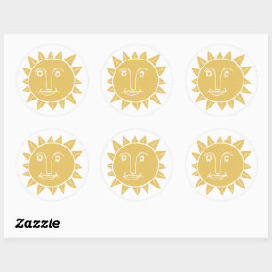 GUTES MORNING SUNSHINE Farbiges Set von Runder Aufkleber