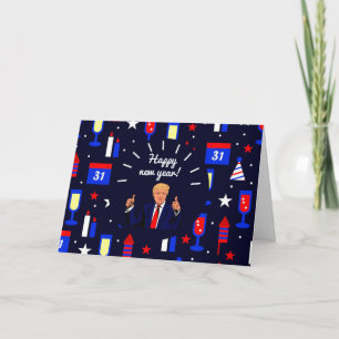 Gutes neues Jahr Donald Trump Feiertagskarte