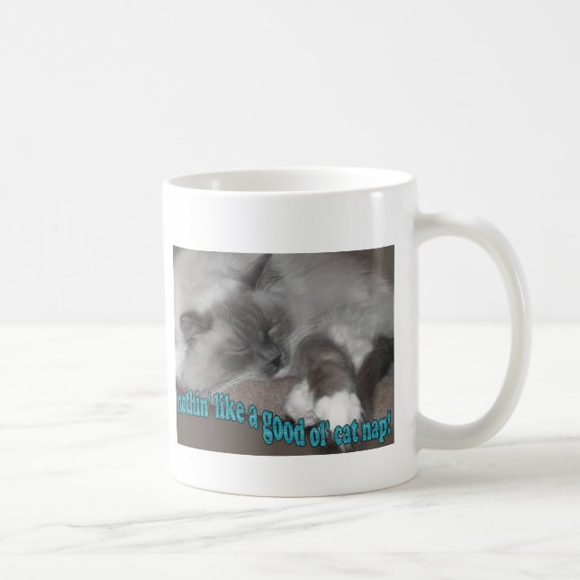 gutes ol Katzen-Nickerchen Kaffeetasse (Rechts)