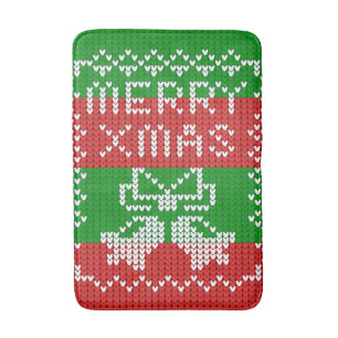 Gutes Pullover-Muster Jingle Glocken Merry Xmas Ga Badematte