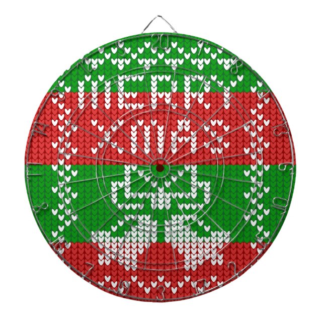 Gutes Pullover-Muster Jingle Glocken Merry Xmas Ga Dartscheibe (vorne)