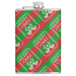 Gutes Pullover-Muster Jingle Glocken Merry Xmas Ga Flachmann
