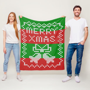 Gutes Pullover-Muster Jingle Glocken Merry Xmas Ga Fleecedecke
