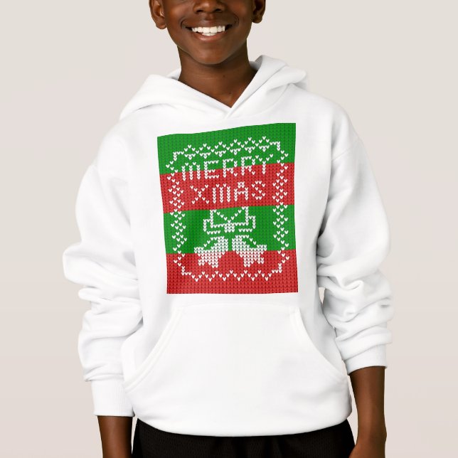 Gutes Pullover-Muster Jingle Glocken Merry Xmas Ga Hoodie (Vorderseite)