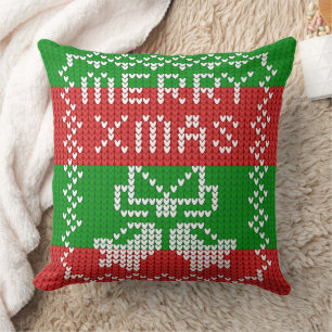 Gutes Pullover-Muster Jingle Glocken Merry Xmas Ga Kissen