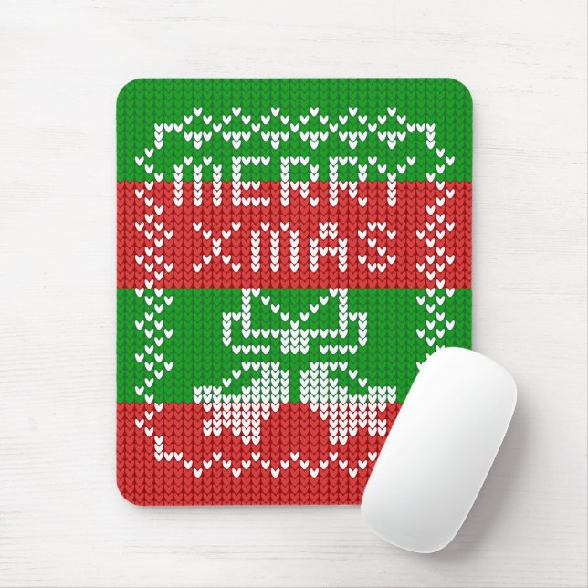 Gutes Pullover-Muster Jingle Glocken Merry Xmas Ga Mousepad (Mit Mouse)