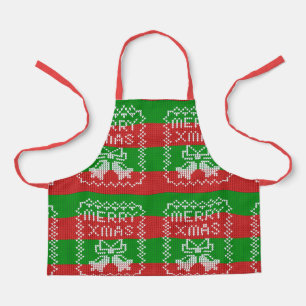 Gutes Pullover-Muster Jingle Glocken Merry Xmas Ga Schürze