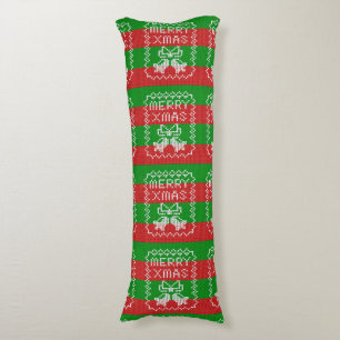 Gutes Pullover-Muster Jingle Glocken Merry Xmas Ga Seitenschläferkissen