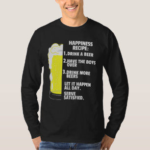 Gutes Rezept Bier Die Jungen dienen zufrieden T-Shirt