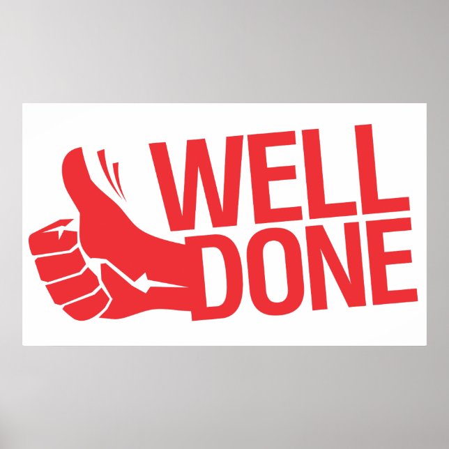 Gutes Rot-Zeichen Poster (Vorne)