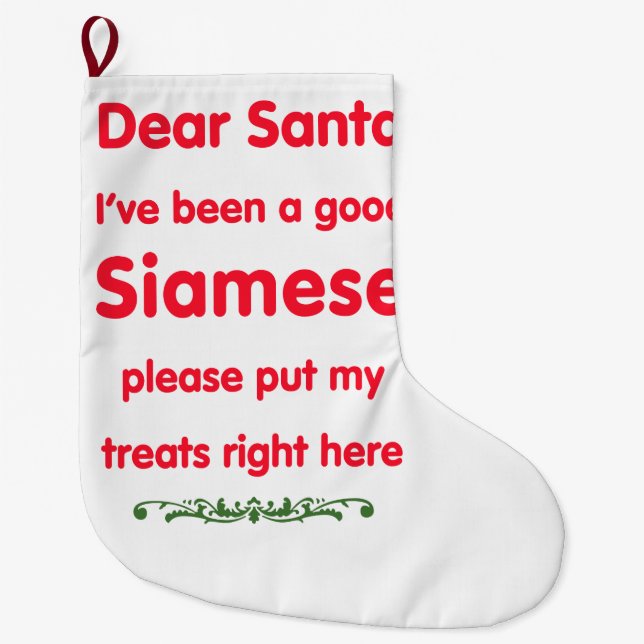 gutes siamesisches großer weihnachtsstrumpf (Vorderseite)