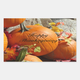 Gutes Thanksgiving-Rectangle Pumpkin-Stickers Rechteckiger Aufkleber